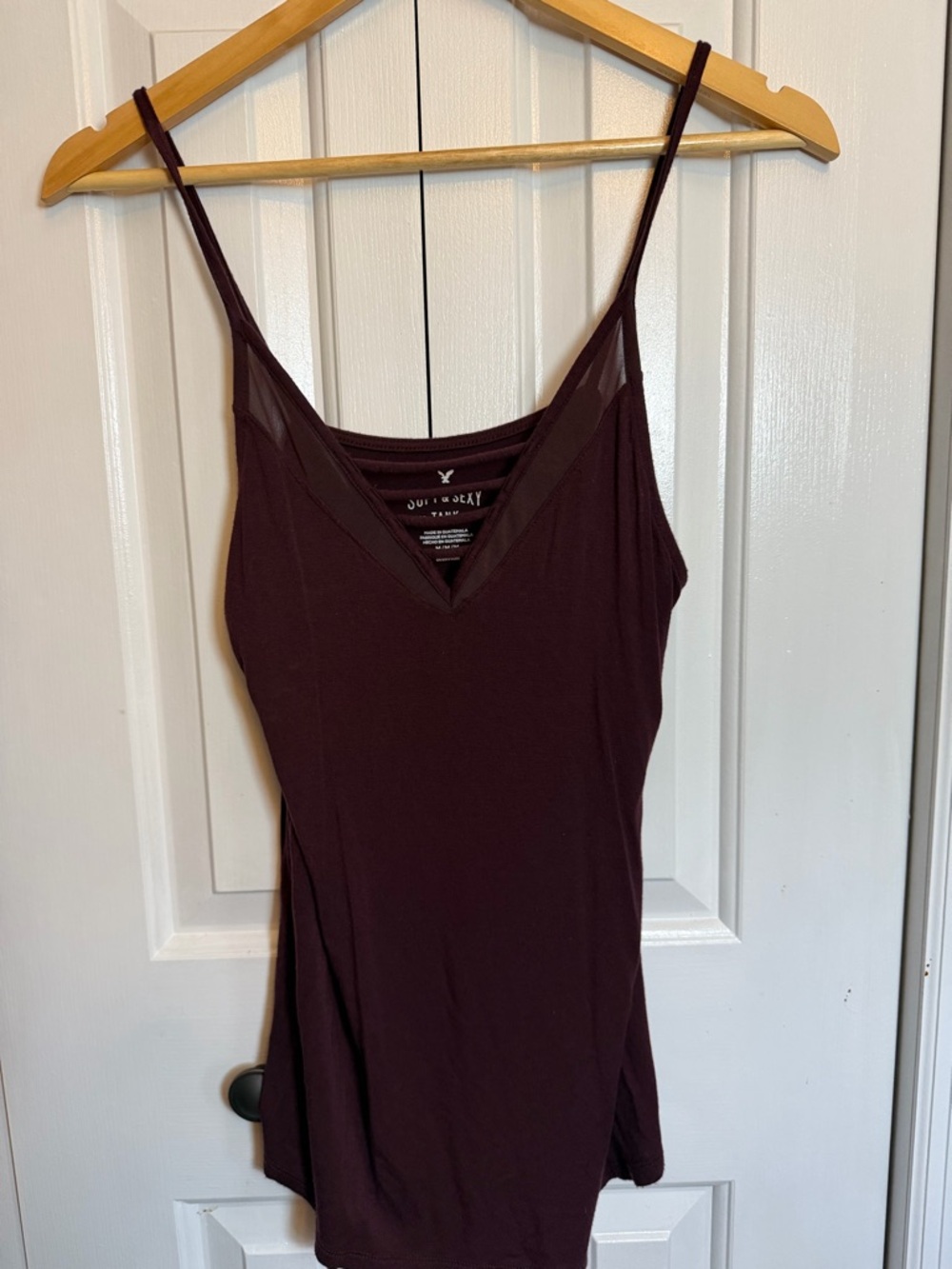 American Eagle Outfitters Deep Plum V-Neck Cami M